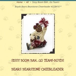 2003 Boyds Bears Sissy Boom Bah "Go Team" #228410  Cheerleader